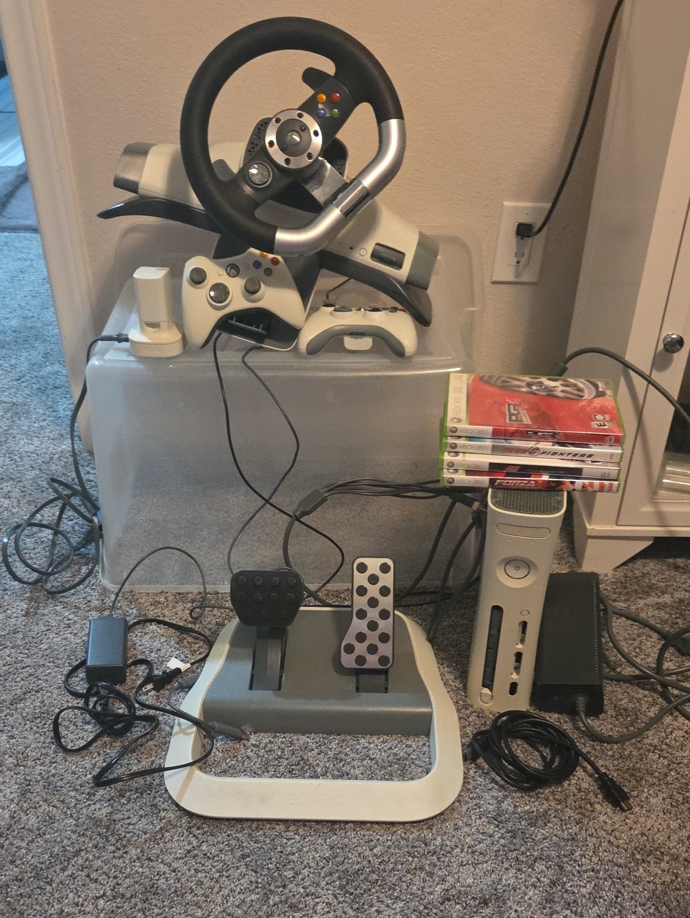 XBox Set Up W Games And Attachments